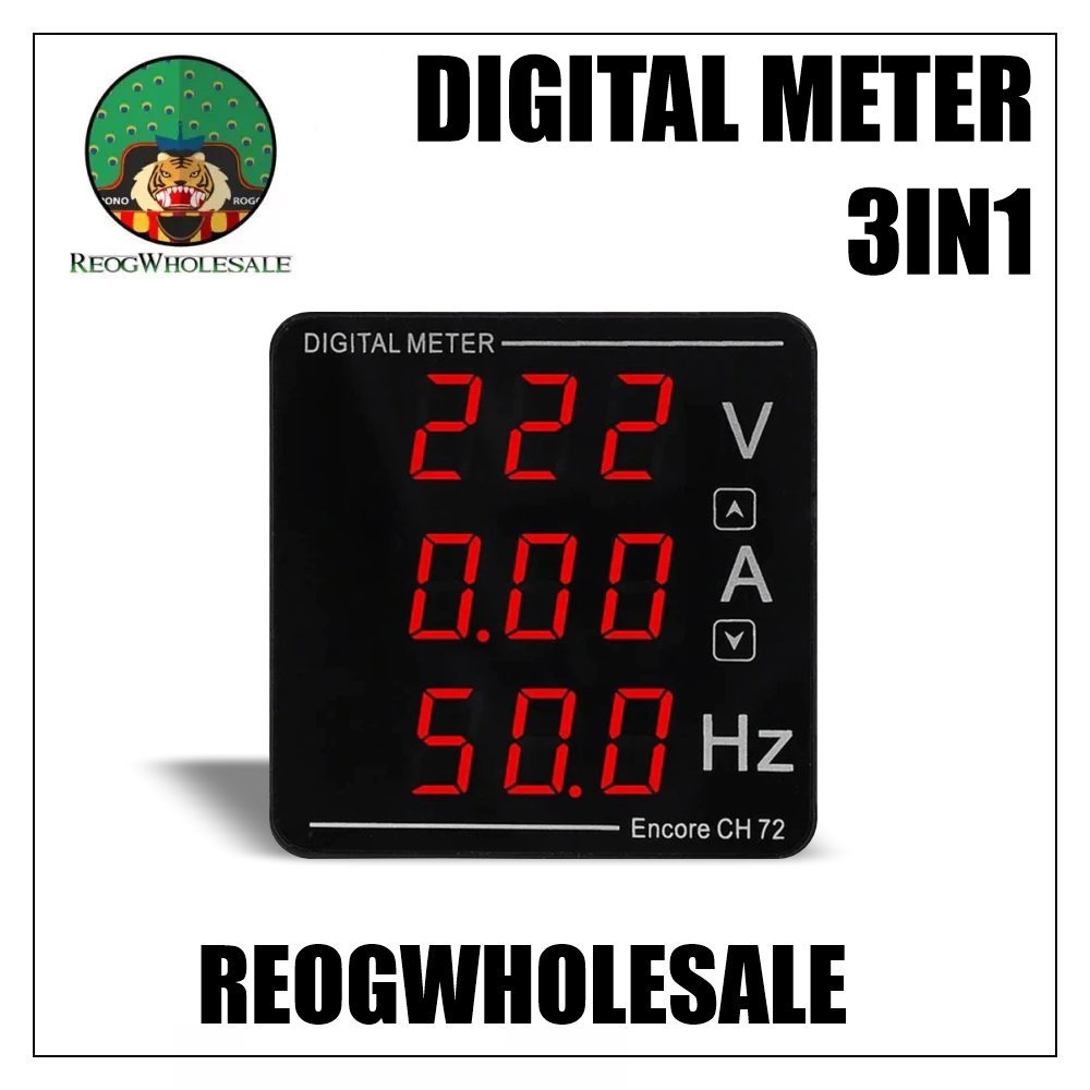 Jual Voltmeter Ampere Meter HZ Meter Digital 3in1 500V 120A CH-72 VAHz ...