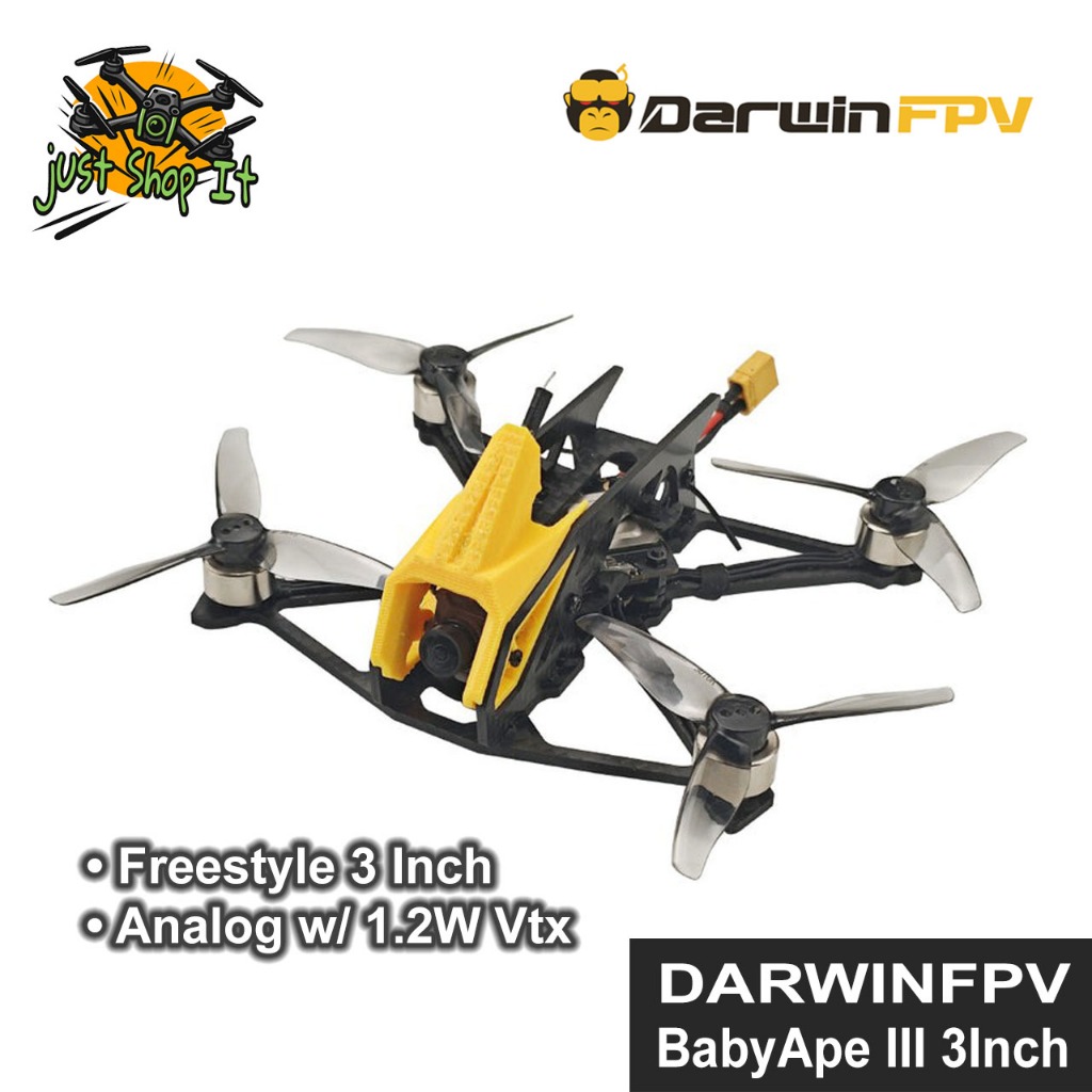 Jual DarwinFPV BabyApe III 3 Inch Analog 1.2W 15A 3S Freestyle FPV ...