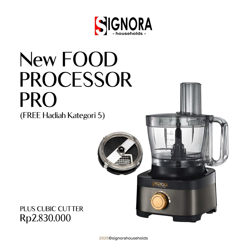 Jual FREE HADIAH Signora Pro Food Processor Pro Cubic Cutter Signora ...