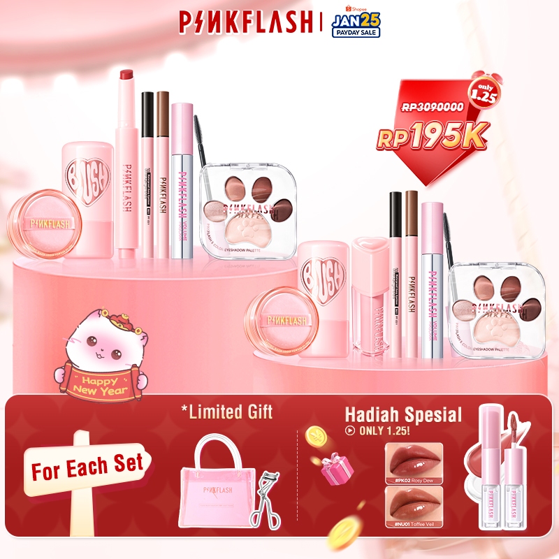 Jual [2.2 LAUNCH SPECIAL]PINKFLASH 7PCS Makeup Set Eyeshadow Palette ...