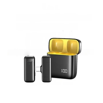Blazer K6 Wireless Microphone Clip On Mic Lavalier Microphone Wireless Plug Play Dengan LED