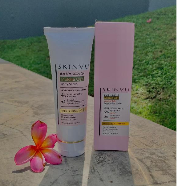 Jual SKINVU WHITENING Glowing Set Bodycare - Matcha Oat Brightening ...