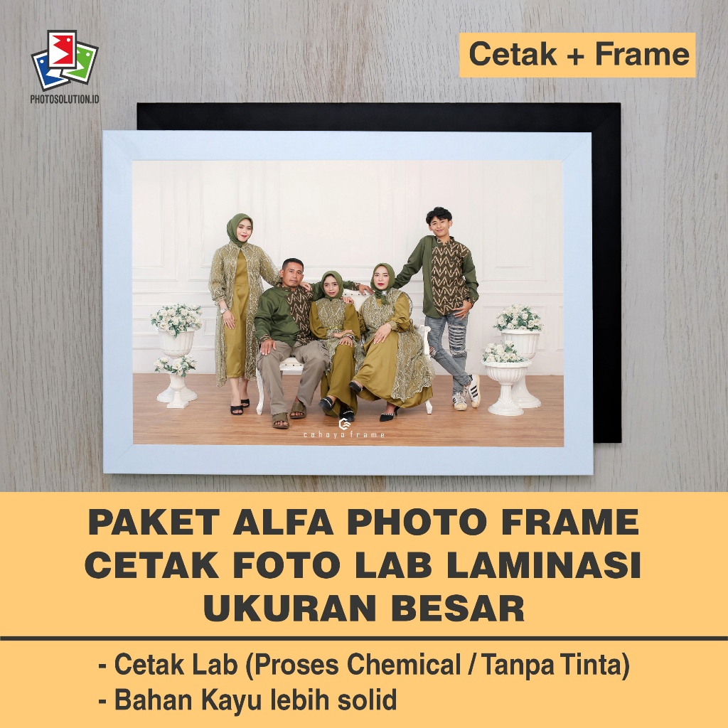 Jual Paket ALFA FRAME Cetak Foto Laminasi Minimalis Kayu ...
