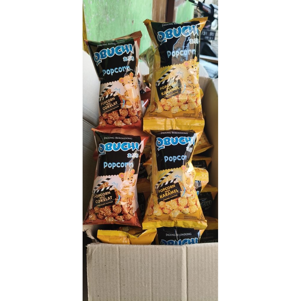 Jual Obuchi Popcorn Aneka Rasa isi 10 pcs ( cokelat, strawbery, keju ...