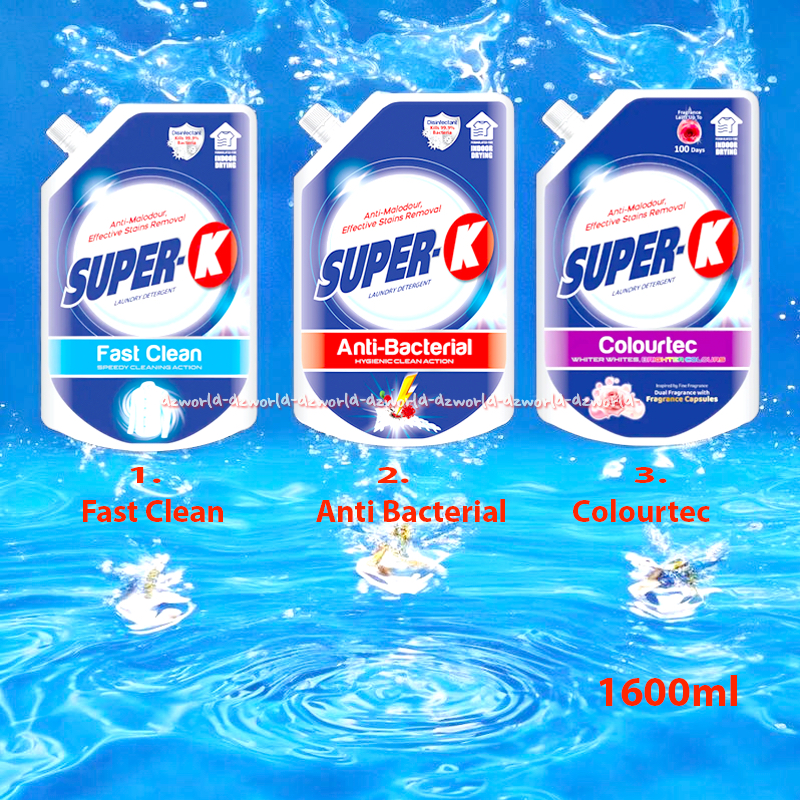 Jual Super-K Fast 1.6kg Fast Clean Anti Bacterial Colurtec Liquid ...