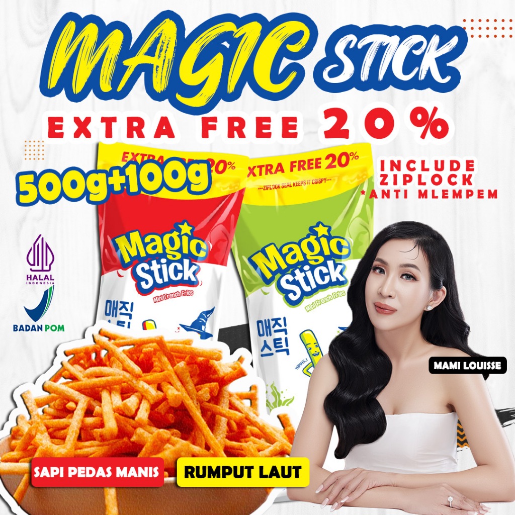 Jual MAGICSTICK Total 600g HALAL BPOM snack porsi super besar snack ...