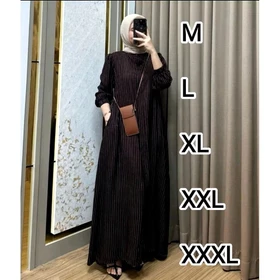 Mayza Dress Rayon Tangan Kerut A Line