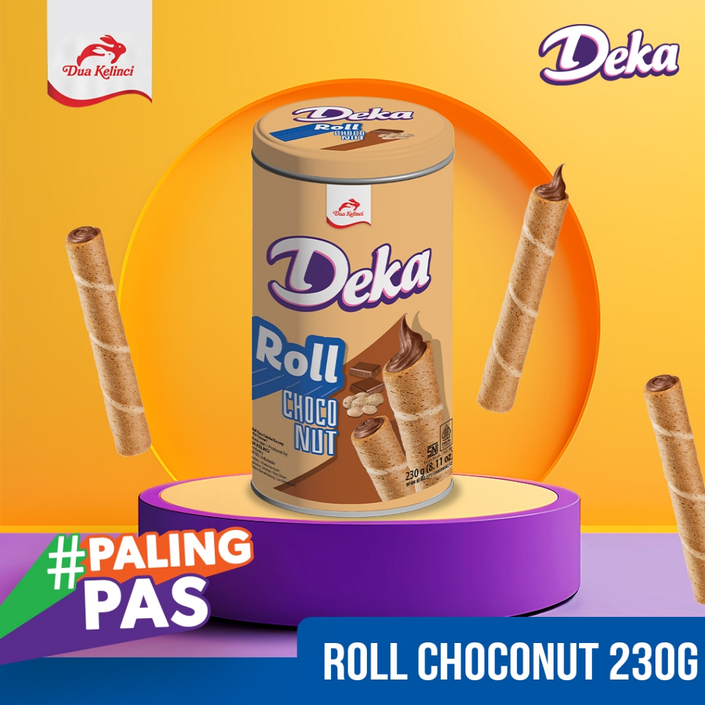 Jual DEKA Wafer Roll Tin Can - Choco Nut (230g) | Shopee Indonesia