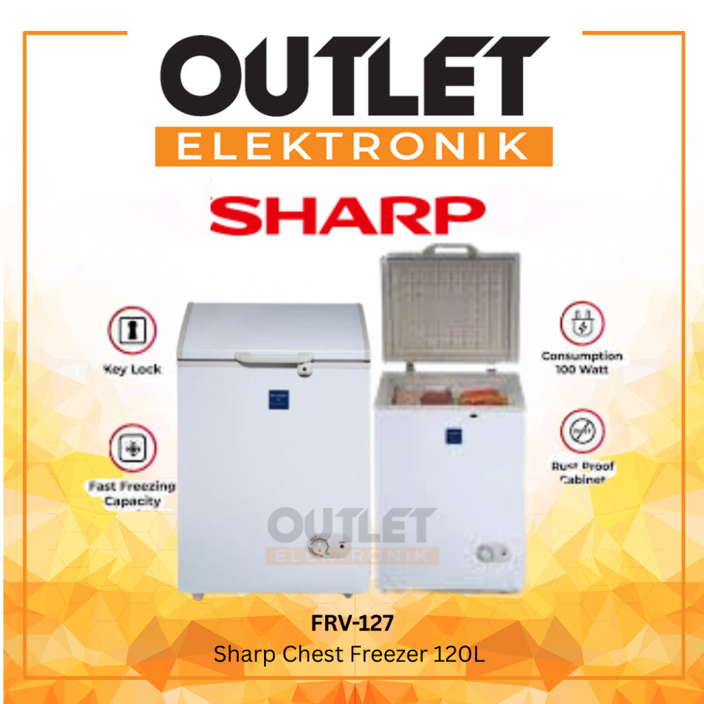 Jual Sharp Chest Freezer 120L FRV-127 / FRV127 Fast Freezing Capacity ...