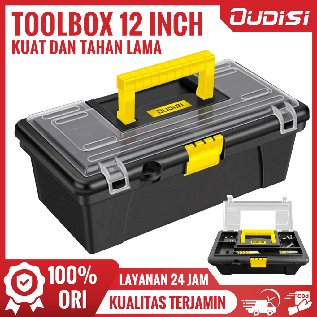 Jual OUDISI Tool Box Mini 12 Inch Kotak Perkakas/Kotak Alat Multifungsi ...