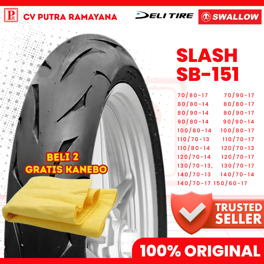 Jual BAN MOTOR SWALLOW SLASH 130/70-13 140/70-13 110/70-13 120/70-13 ...