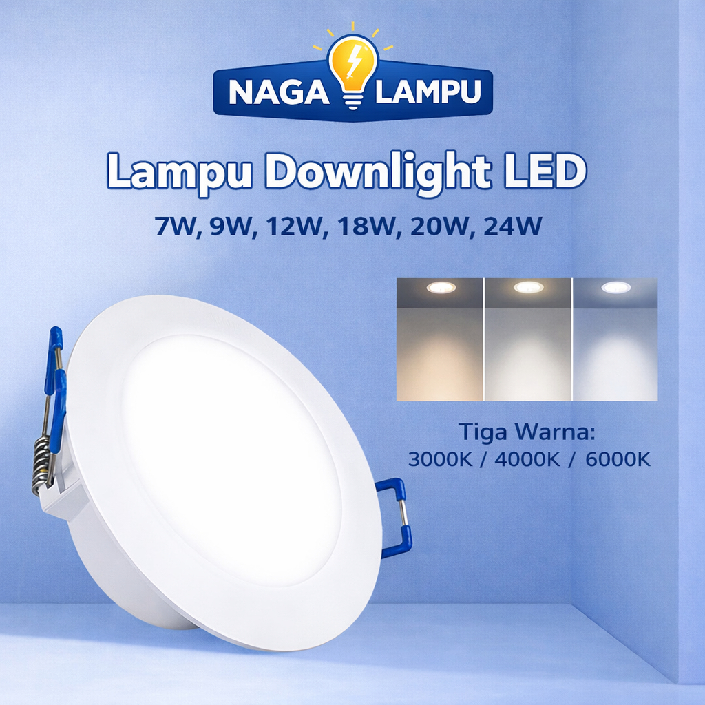Jual Lampu Downlight LED Inbow 7W 9W 12W 20W 24W 3 Warna 3000K/4000K ...