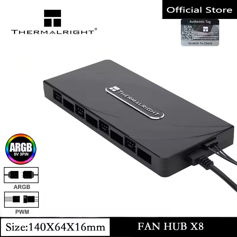 Jual Thermalright 8-Port PWM Fan ARGB Hub ARGB Hub 10-Port 4 Pin PC Fan ...