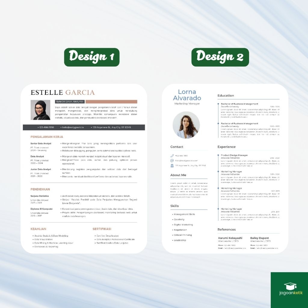 Jual CV ATS Friendly Bahasa Indonesia Inggris - CV ATS Standard Dengan ...