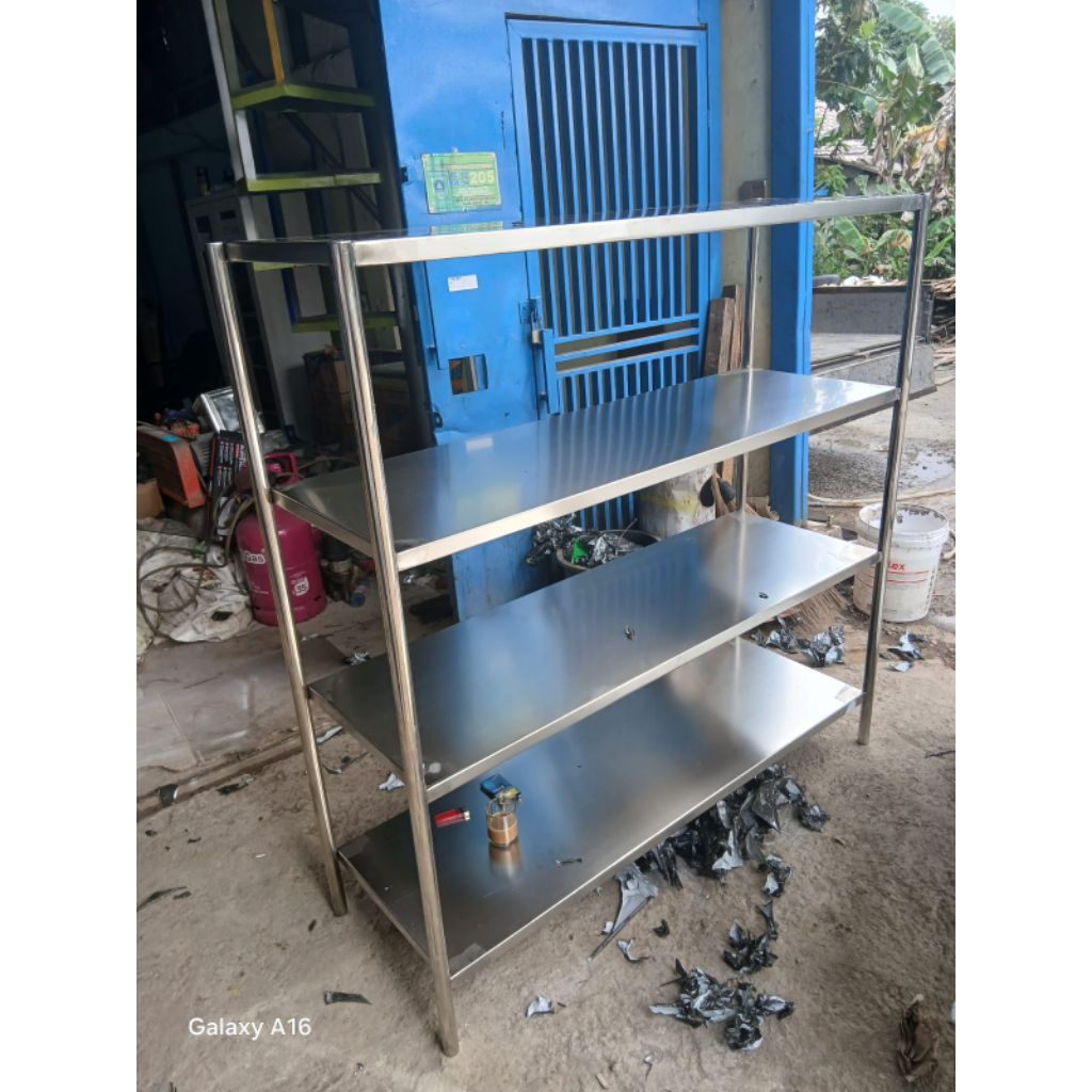 Jual Rak 4 susun MBG / meja mbg stainless | Shopee Indonesia