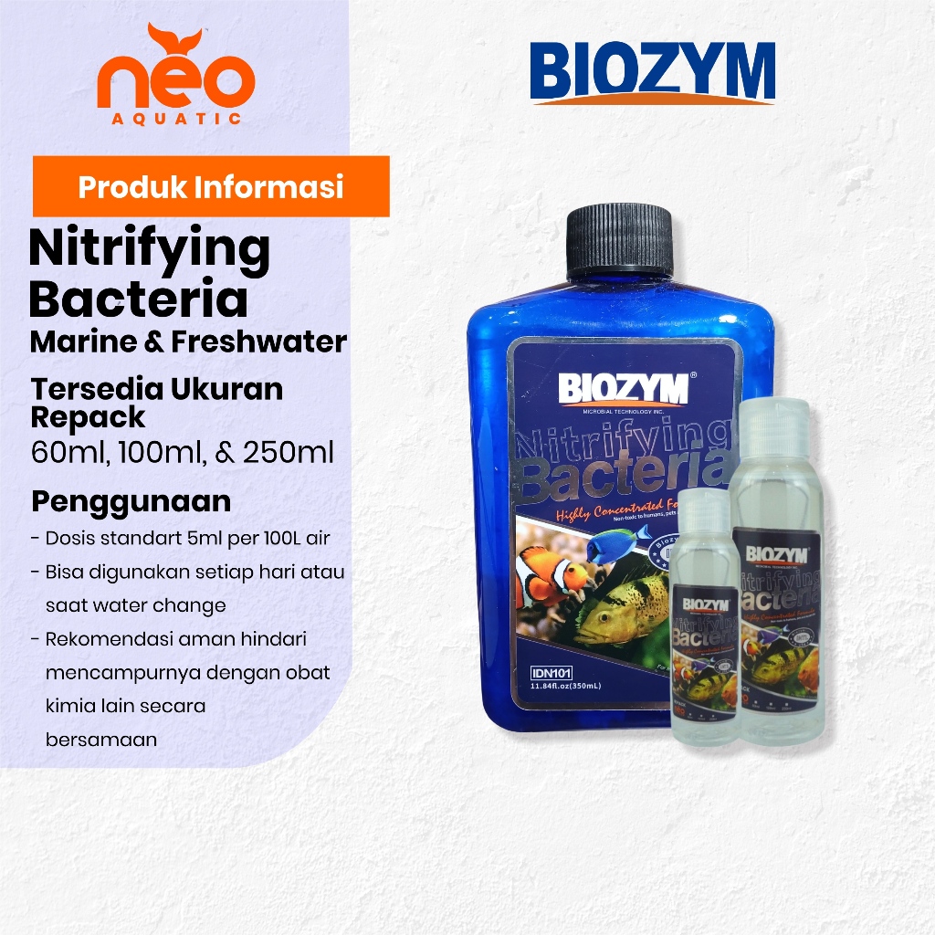 Jual REPACK BIOZYM Nitrifying Bacteria Marine Freshwater Bakteri ...