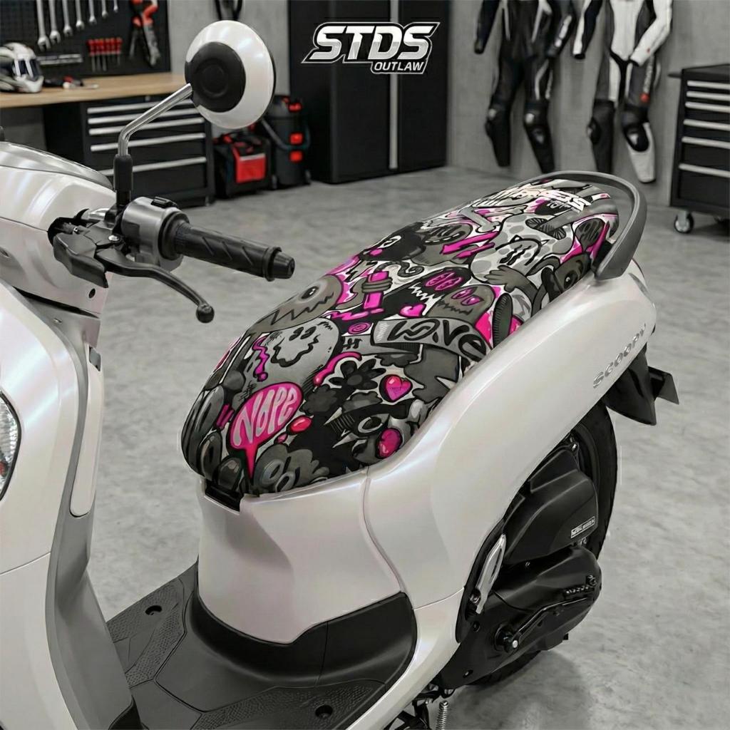COVER JOK SARUNG MOTOR PRINT AEROX BEAT VARIO SCOOPY MIO NMAX FINO REVO SUPRA XRIDE MXKING JUPITER