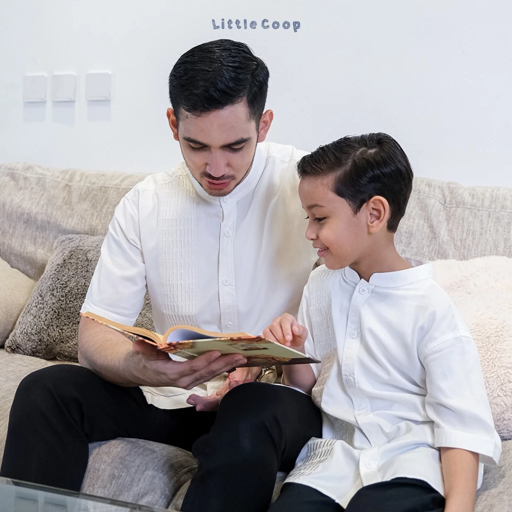 Little Coop Rafi Koko Bordir Kurta Anak Laki Laki Lengan Pendek