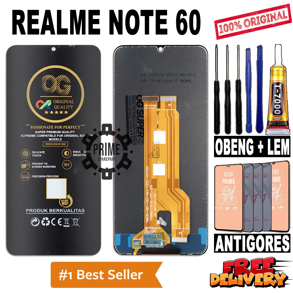 Realme Lcd Note 60 Fullset Presisi 90Hz Kompatibel RMX3933