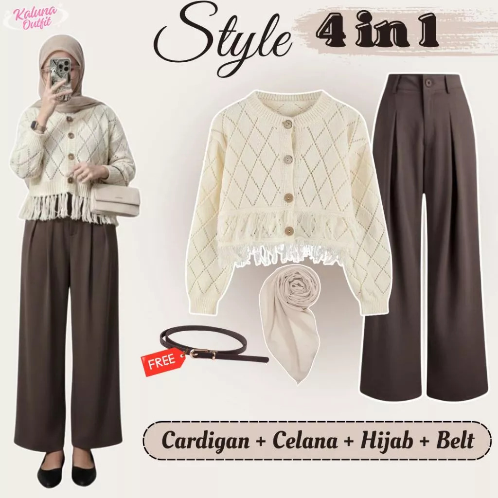 Setelan Remaja 4in1 Korean Style Viral Elegan
