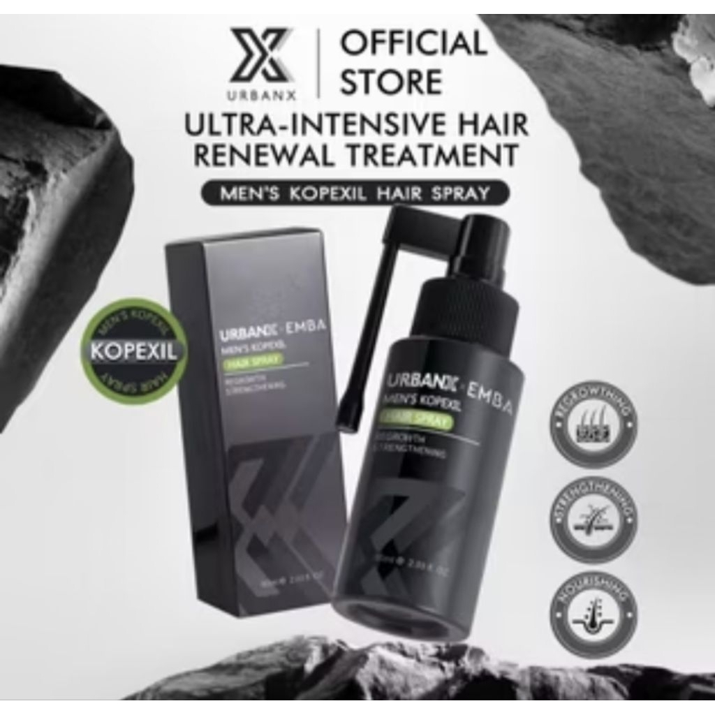 Jual URBAN X Men’s Kopexil Hair Spray 60ml – Hair Growth Spray Pria ...