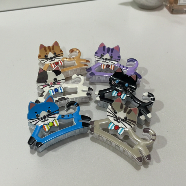 Jual Jepit Rambut Kucing Kartun Akrilik | Aksesoris Rambut Lucu ...