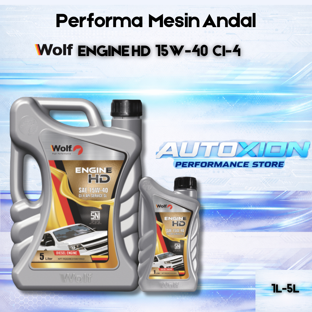 Jual WOLF ENGINE HD 15W-40 CI-4 1-5L | Shopee Indonesia
