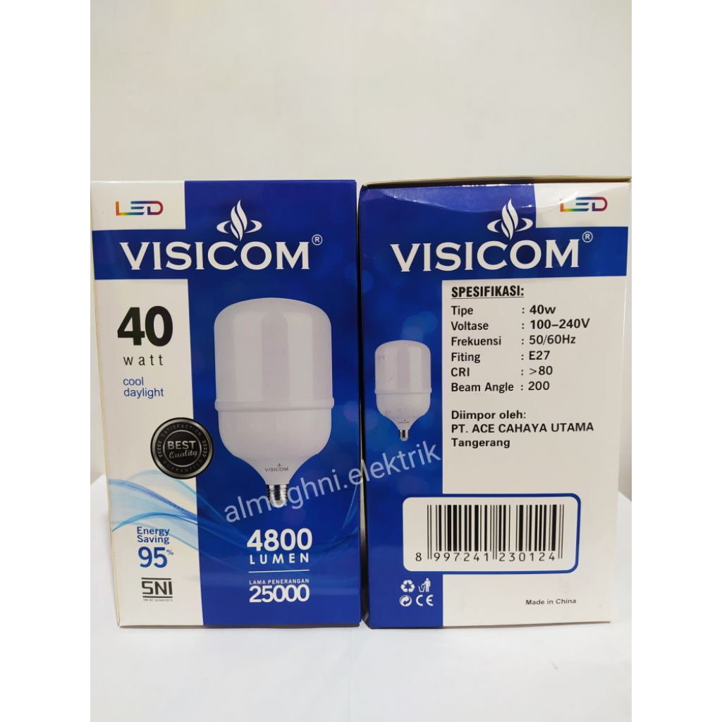 Jual VISICOM lampu LED kapsul 40 watt putih visicom GARANSI 1 TAHUN ...