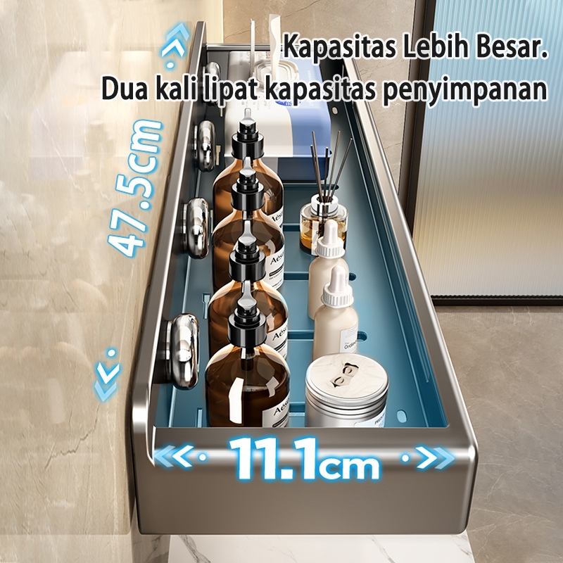 Jual VERYAO Rak Penyimpanan Kamar Mandi Tanpa Bor Rak Dinding Serbaguna ...