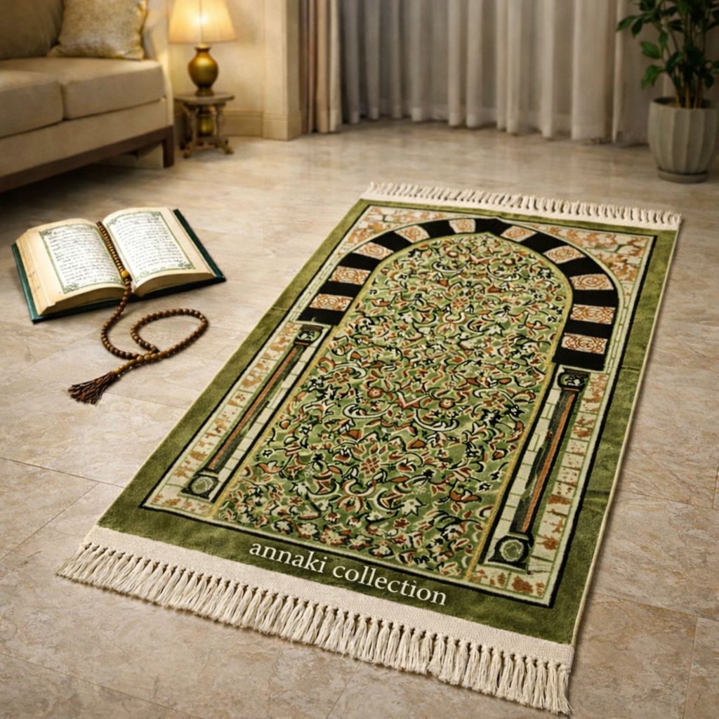 Jual Sajadah Semi karpet motif Raudah bludru premium Lembut untuk ...