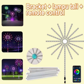 AppleChef 78 180LED Lampu Strip Magic Color Lamp RGB Bentuk Kembang Dengan Music Untuk Dekorasi
