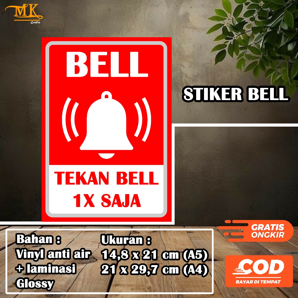 Jual STIKER BELL | BAHAN VINYL ANTI AIR | Shopee Indonesia