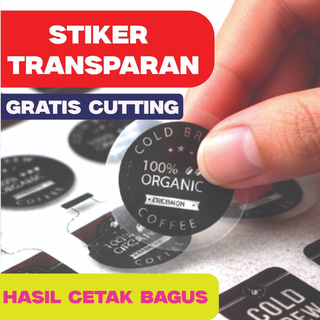 Jual Cetak Stiker Label Transparan / Print Stiker Label Transparan ...