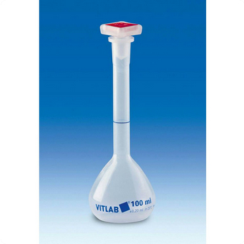 Jual Volumetric flask 10 ml ,PP, VITLAB / Labu ukur plastik VITLAB ...