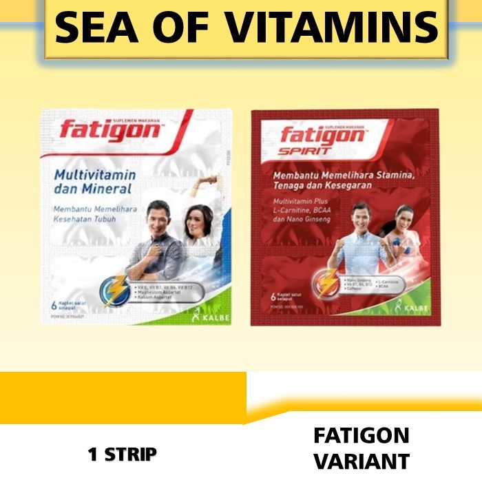 Jual 1 STRIP FATIGON MULTIVITAMIN DAN MINERAL UNTUK MEMBANTU MEMELIHARA ...