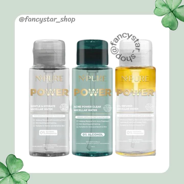 BPOM NPURE Power Clear Micellar Water Acne Power Gentle Hydrate Oil Infused (100ml 300ml)