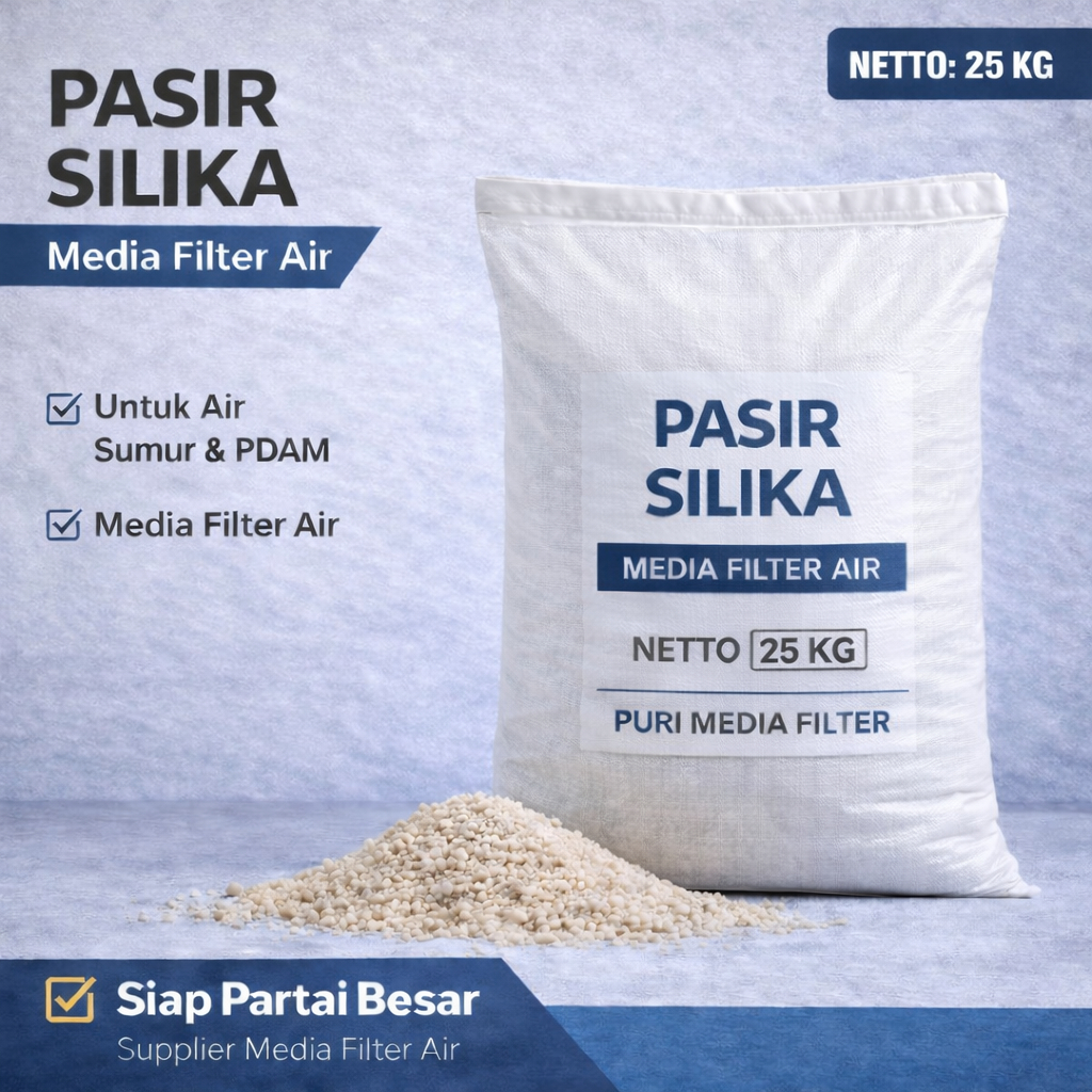 Jual Pasir Silika 25 KG Media Filter Air Sumur & PDAM | Pasir Silika ...