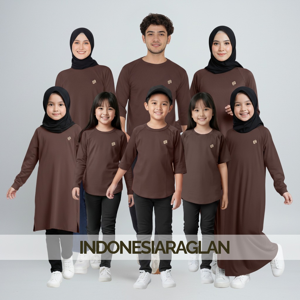 Jual Indonesia Raglan Warna Coklat Kaos Family Set Keluarga, Couple ...