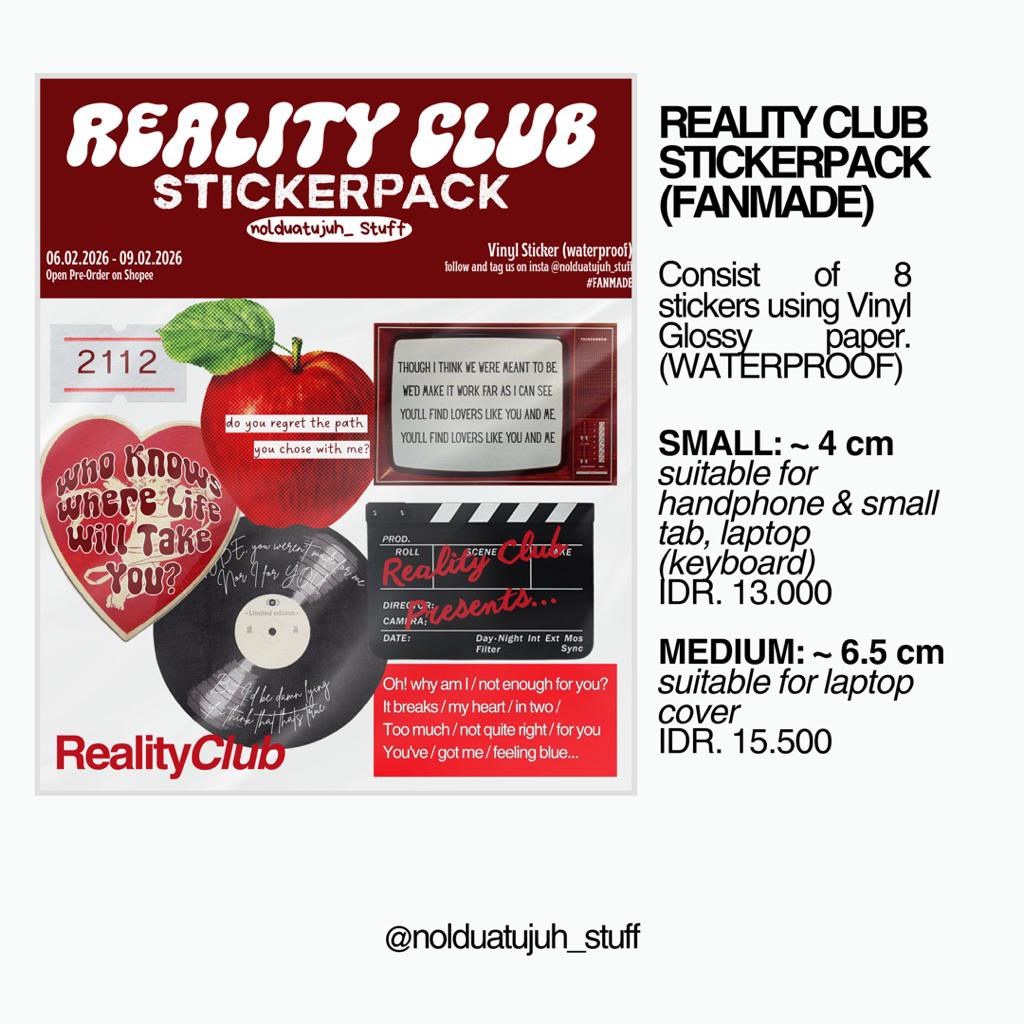 Jual Reality Club Stickerpack (fanmade) | Shopee Indonesia