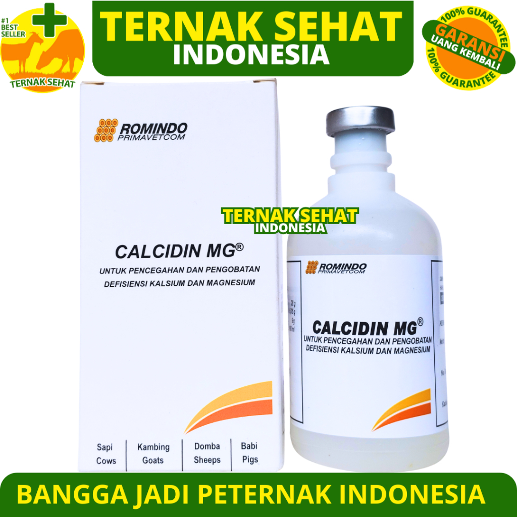 Jual CALCIDIN MG 100ML ROMINDO - Obat Sapi Kambing Lumpuh Ampuh Atasi ...