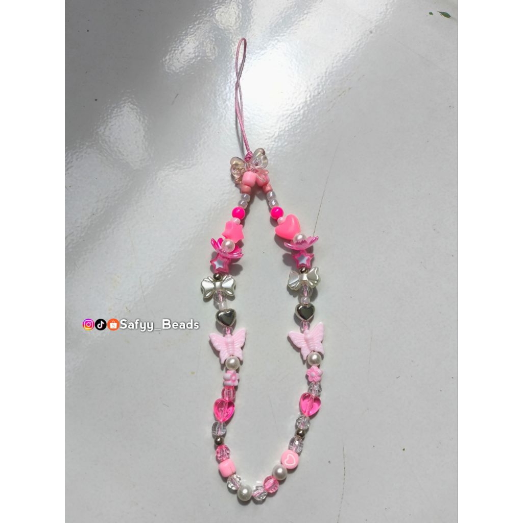 Jual [Safyy_Beads] Straphone pink | Shopee Indonesia