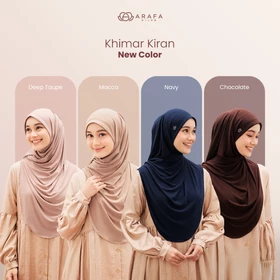 Arafa Hijab Khimar Kiran Jilbab Instan Jersey Premium Kerudung Bergo Pinguin 2026