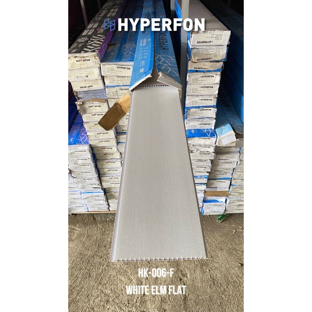 Jual Hyperfon Plafon PVC TACO Serat Kayu Doff Tebal 8mm Panjang 4 Meter ...