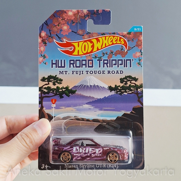 Jual Hot wheels HW Road Trippin Nissan Skyline GT-R R34 BNR34 GTR