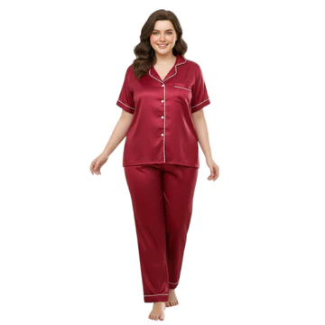 Setelan Baju Tidur Wanita Dewasa CP Jumbo Satin Velvet Ld120