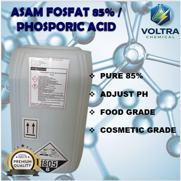 Jual [PURE LAB] ASAM FOSFAT 1 KG H3PO4 phosphoric acid 85% food grade ...