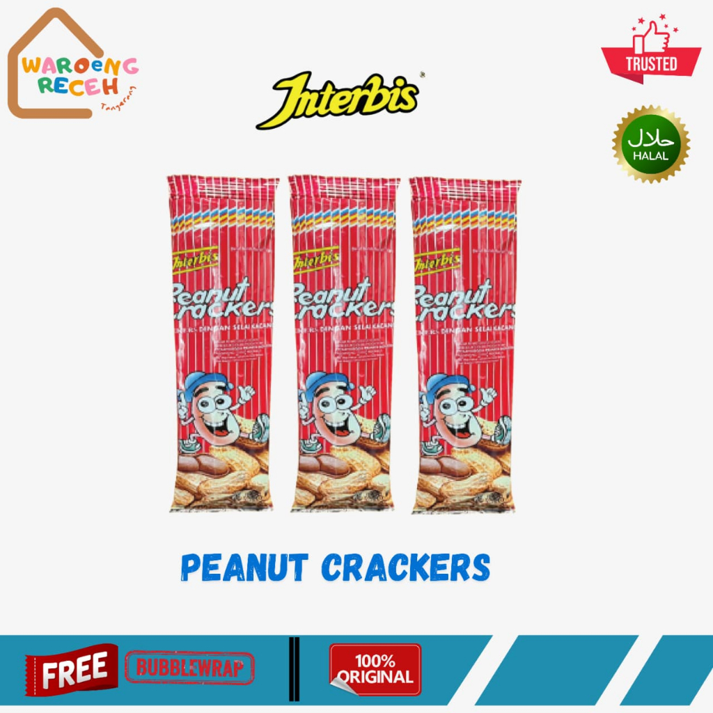 Jual Interbis Biskuit Peanut Crackers 1 Renceng isi 10 Pcs @17gr ...