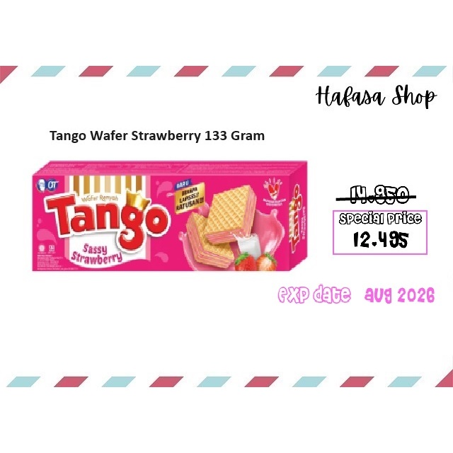 Jual Tango Wafer Strawberry Box 133 g | Shopee Indonesia