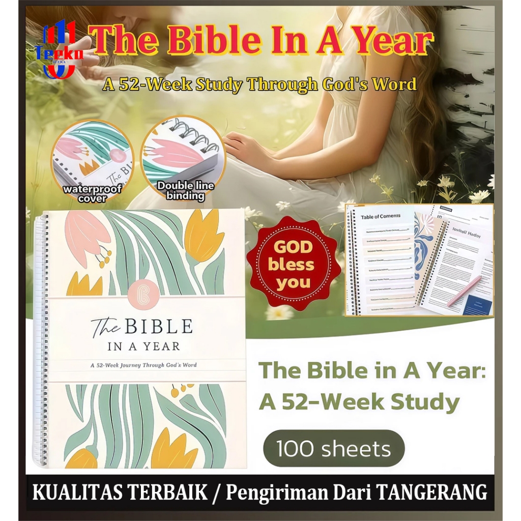 Jual The Bible In A Year: A 52-Week Study Through Gods Word - Spiral ...