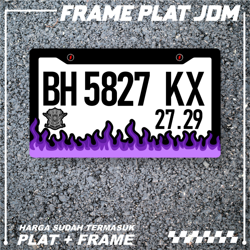 Jual Plat Nomor Motor Custom Frame dan Plat Model Porper JDM Viral ...